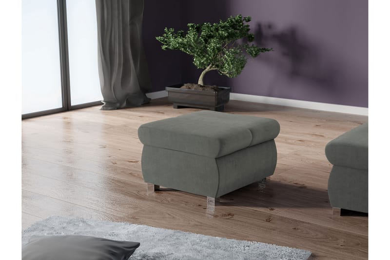 Gamal Fotpall 60 cm - Grå - Møbler - Stoler - Krakk - Fotskammel