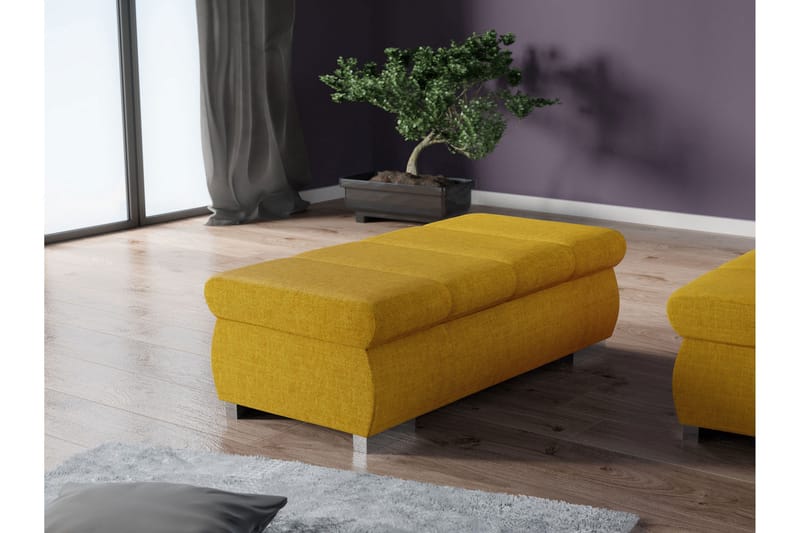 Gamal Fotpall 60 cm - Gul - Møbler - Stoler - Krakk - Fotskammel