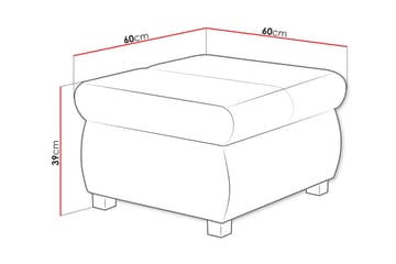 Gamal Fotpall 60 cm - Gul - Møbler - Stoler - Krakk - Fotskammel
