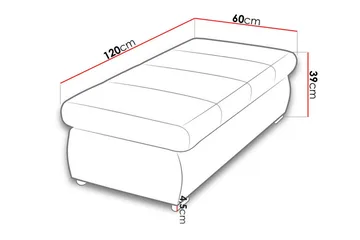 Gamal Fotskammel 60 cm - Hvit/Lys grå - Møbler - Stoler - Krakk - Fotskammel