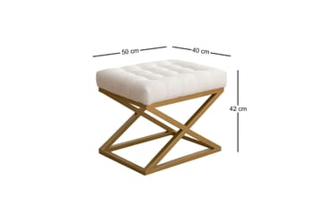 Garyn Sittepuff 40 cm - Krem - Møbler - Stoler - Krakk - Puff