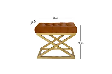 Gillie Sittepuff 40 cm - Gull/Brun - Møbler - Stoler - Krakk - Puff