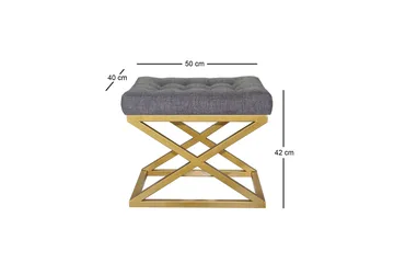 Gillie Sittepuff 40 cm - Gull/Grå - Møbler - Stoler - Krakk - Puff