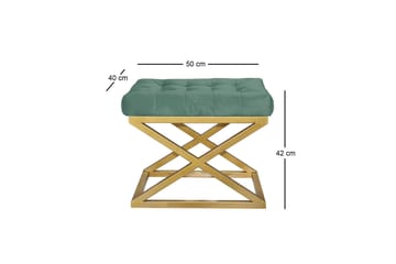 Gillie Sittepuff 40 cm - Gull/Grønn - Møbler - Stoler - Krakk - Puff