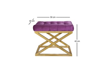 Gillie Sittepuff 40 cm - Gull/Lilla - Møbler - Stoler - Krakk - Puff