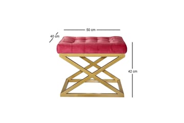 Gillie Sittepuff 40 cm - Gull/Rød - Møbler - Stoler - Krakk - Puff