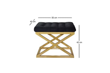 Gillie Sittepuff 40 cm - Gull/Svart - Møbler - Stoler - Krakk - Puff