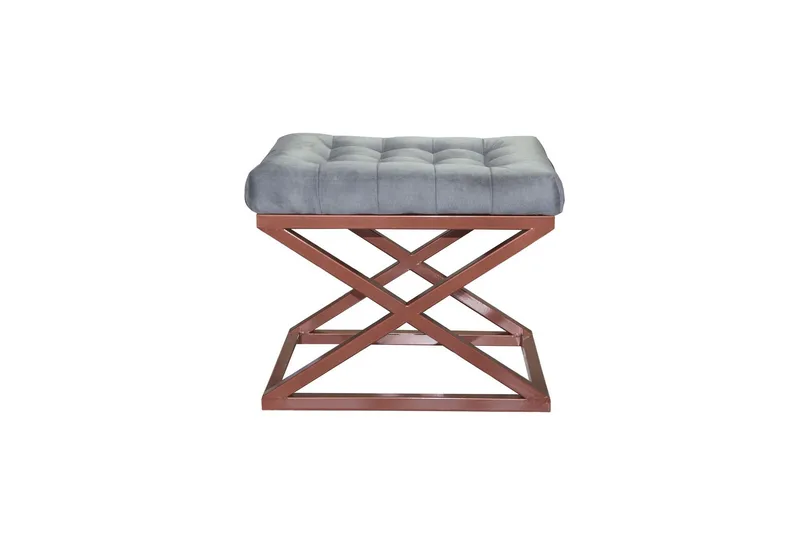 Gillie Sittepuff 40 cm, Kobber/Grå