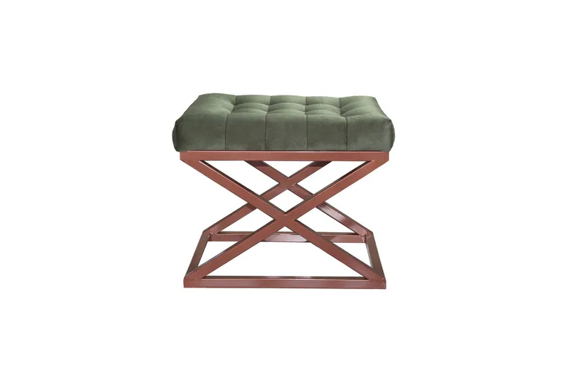 Gillie Sittepuff 40 cm, Kobber/Grønn