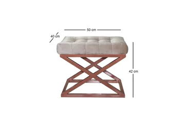 Gillie Sittepuff 40 cm - Kobber/Krem - Møbler - Stoler - Krakk - Puff