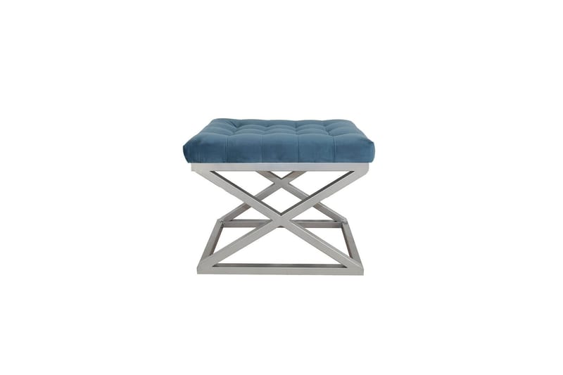 Gillie Sittepuff 40 cm, Sølv/Blå