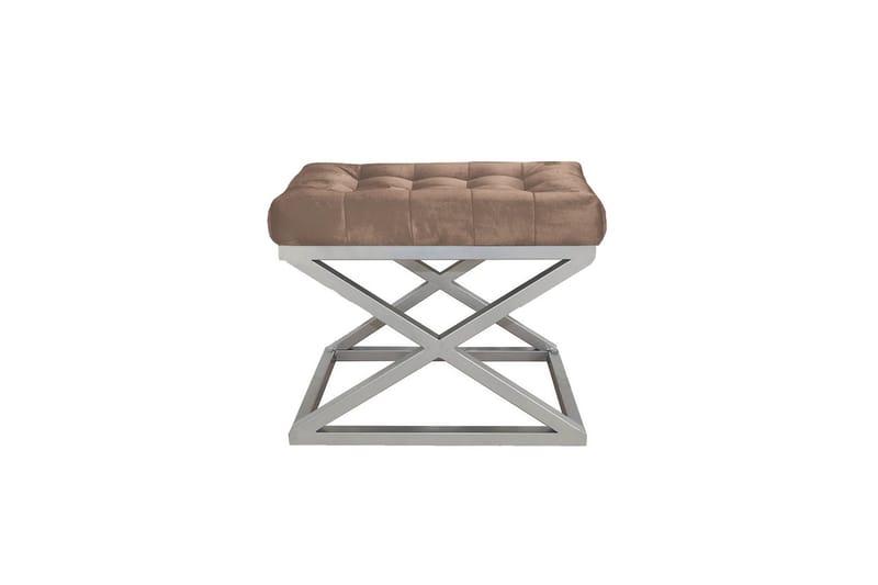Gillie Sittepuff 40 cm - Sølv/Brun - Møbler - Stoler - Krakk - Puff