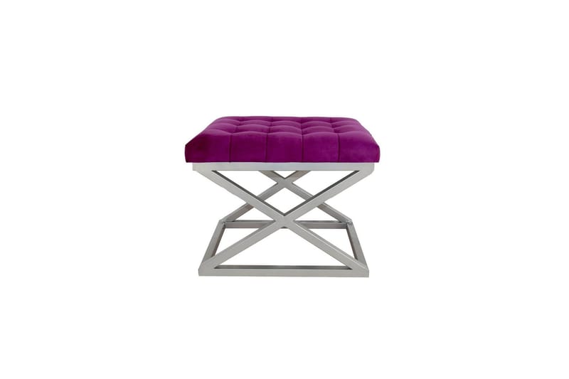 Gillie Sittepuff 40 cm, Sølv/Fuksia