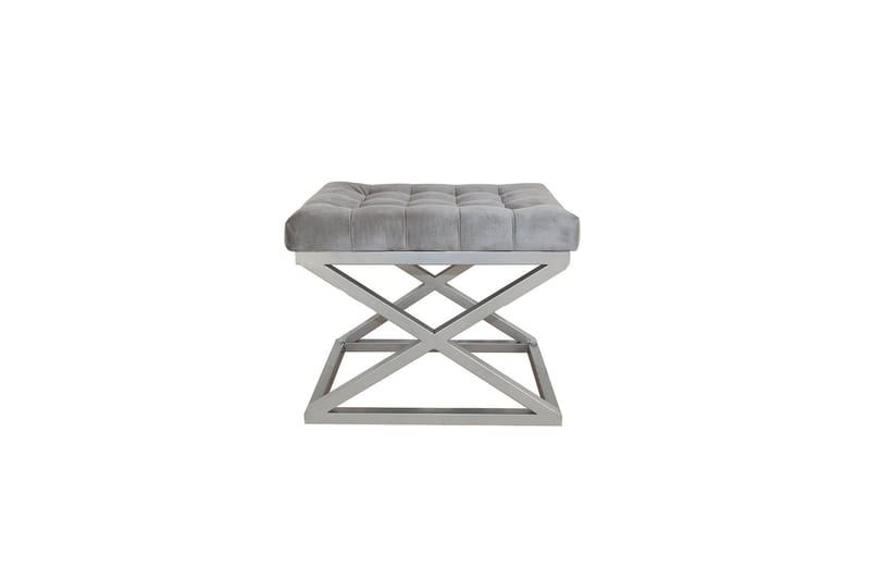 Gillie Sittepuff 40 cm, Sølv/Grå