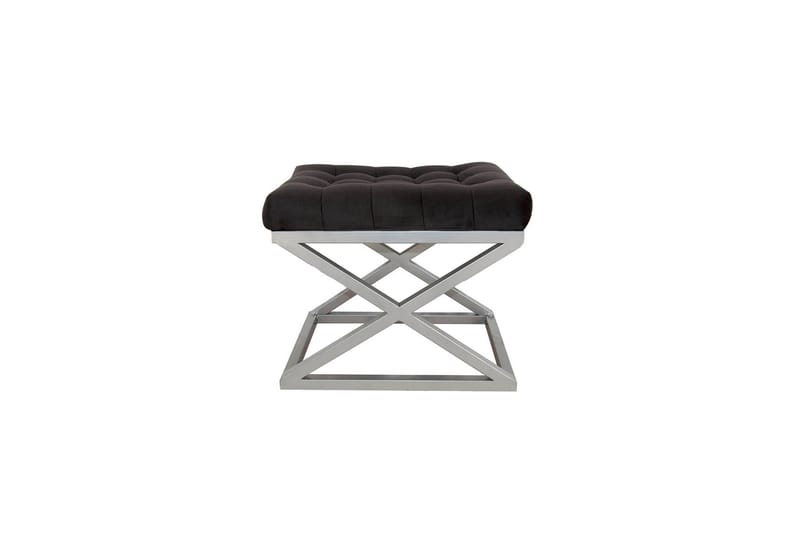 Gillie Sittepuff 40 cm, Sølv/Svart