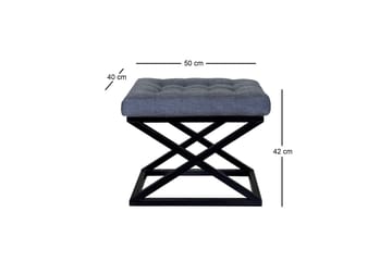 Gillie Sittepuff 40 cm - Svart/Blå - Møbler - Stoler - Krakk - Puff