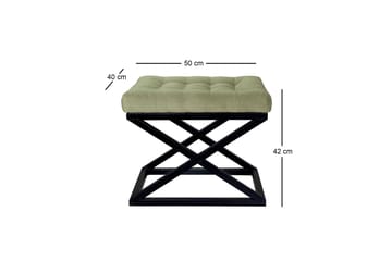 Gillie Sittepuff 40 cm - Svart/Grønn - Møbler - Stoler - Krakk - Puff