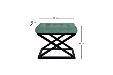 Gillie Sittepuff 40 cm - Svart/Grønn - Møbler - Stoler - Krakk - Puff