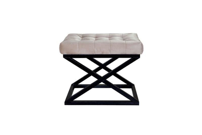 Gillie Sittepuff 40 cm, Svart/Krem