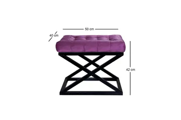 Gillie Sittepuff 40 cm - Svart/Lilla - Møbler - Stoler - Krakk - Puff