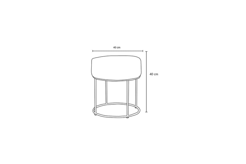 Goliath Sittepuff 40 cm - Blå - Møbler - Stoler - Krakk - Puff