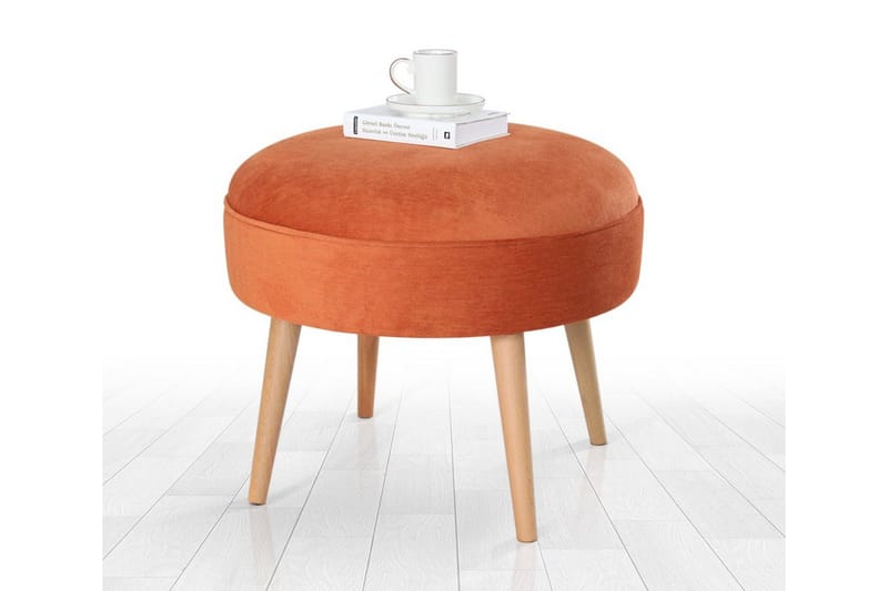 Graysen Sittepuff 52 cm - Oransje - Møbler - Stoler - Krakk - Puff