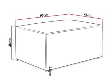Hobson Fotskammel 60 cm - Blå - Møbler - Stoler - Krakk - Fotskammel