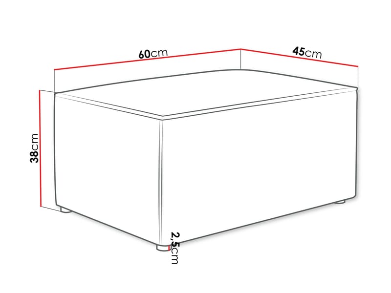 Hobson Fotskammel 60 cm - Blå - Møbler - Stoler - Krakk - Fotskammel