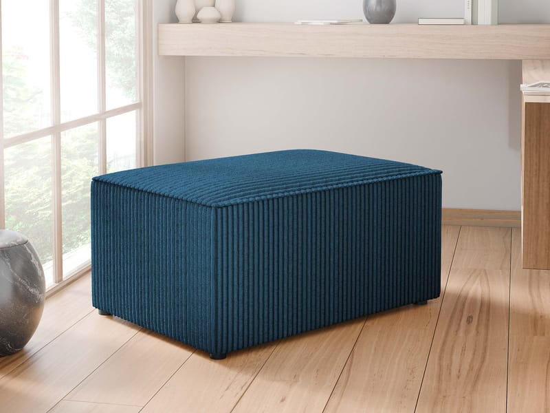 Hobson Fotskammel 60 cm - Blå - Møbler - Stoler - Krakk - Fotskammel