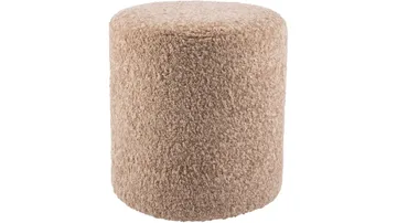 House Puff 35 cm Rund Teddy - Beige - Møbler - Stoler - Krakk - Puff