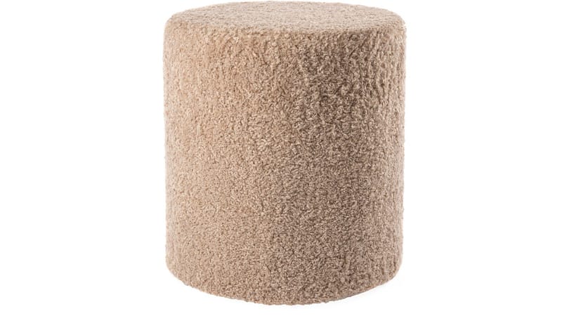 House Puff 40 cm Rund Teddy, Beige