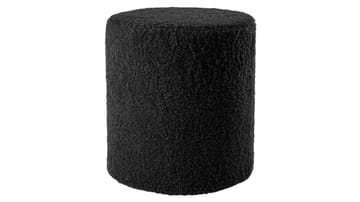 House Puff 40 cm Rund Teddy - Svart - Møbler - Stoler - Krakk - Puff