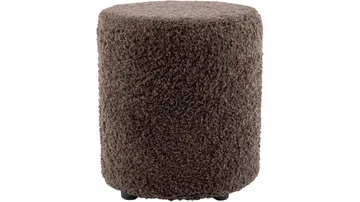 House Puff 40 cm Rund Teddy - Brun - Møbler - Stoler - Krakk - Puff