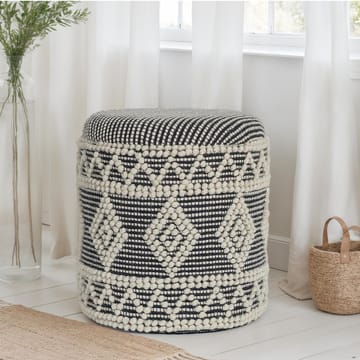 Ivoino krakk 40 cm - Svart/hvit - Møbler - Stoler - Krakk - Fotskammel