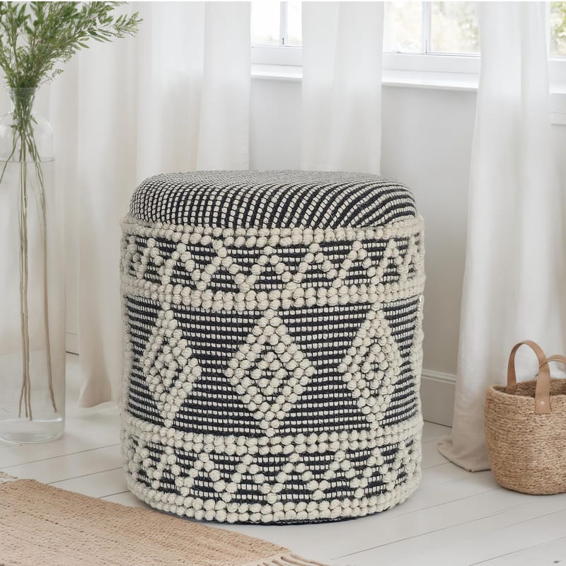 Ivoino krakk 40 cm - Svart/hvit - Møbler - Stoler - Krakk - Fotskammel