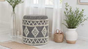 Ivoino krakk 40 cm - Svart/hvit - Møbler - Stoler - Krakk - Fotskammel