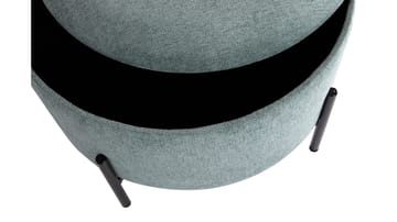 Karan puff med oppbevaring 55 cm rund - Blågrønn - Møbler - Stoler - Krakk - Puff