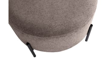 Karan puff med oppbevaring 55 cm rund - Lysebrun - Møbler - Stoler - Krakk - Puff