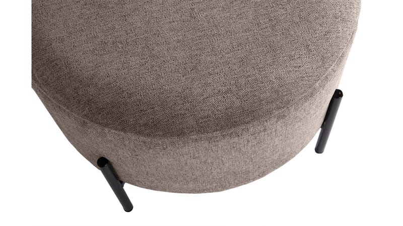 Karan puff med oppbevaring 55 cm rund - Lysebrun - Møbler - Stoler - Krakk - Puff