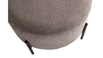 Karan puff med oppbevaring 55 cm rund - Lysebrun - Møbler - Stoler - Krakk - Puff