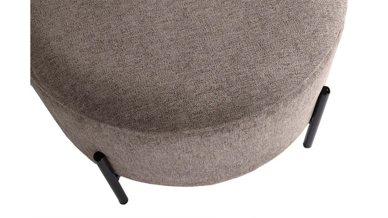 Karan puff med oppbevaring 55 cm rund - Lysebrun - Møbler - Stoler - Krakk - Puff