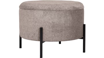 Karan puff med oppbevaring 55 cm rund - Lysebrun - Møbler - Stoler - Krakk - Puff