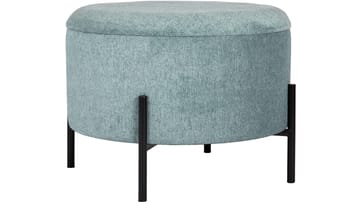 Karan puff med oppbevaring 55 cm rund - Blågrønn - Møbler - Stoler - Krakk - Puff