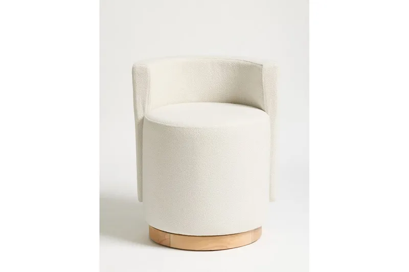 Kelran Fotpall 45 cm - Krem - Møbler - Stoler - Krakk - Fotskammel