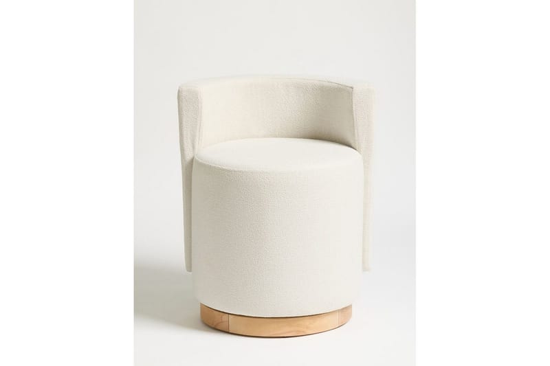 Kelran Fotpall 45 cm - Krem - Møbler - Stoler - Krakk - Puff