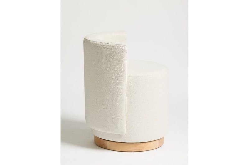 Kelran Fotpall 45 cm - Krem - Møbler - Stoler - Krakk - Puff