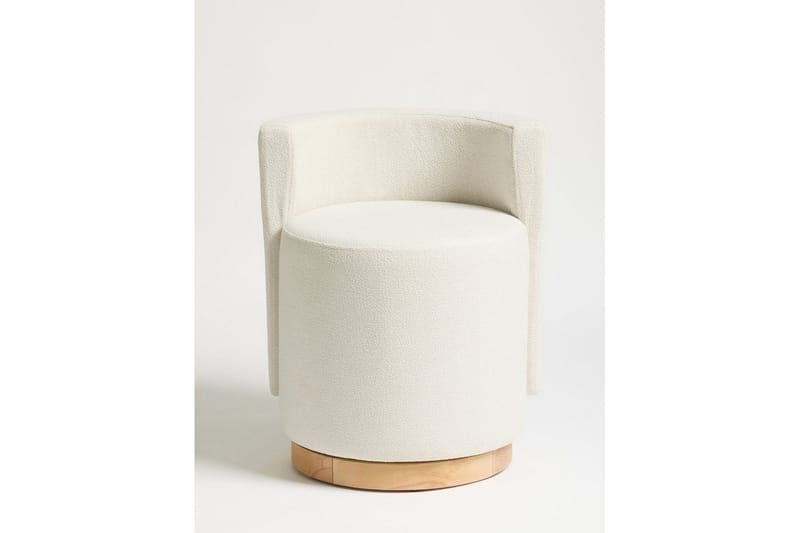 Kelran Fotpall 45 cm - Krem - Møbler - Stoler - Krakk - Fotskammel