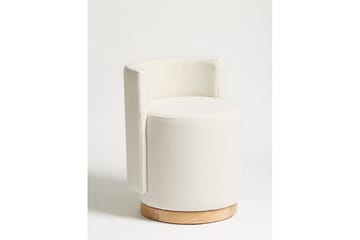 Kelran Fotpall 45 cm - Krem - Møbler - Stoler - Krakk - Puff