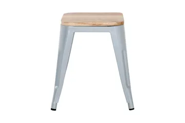 Krakk Cannes Grå/Tresete - Grå/Tresete - Møbler - Stoler - Krakk