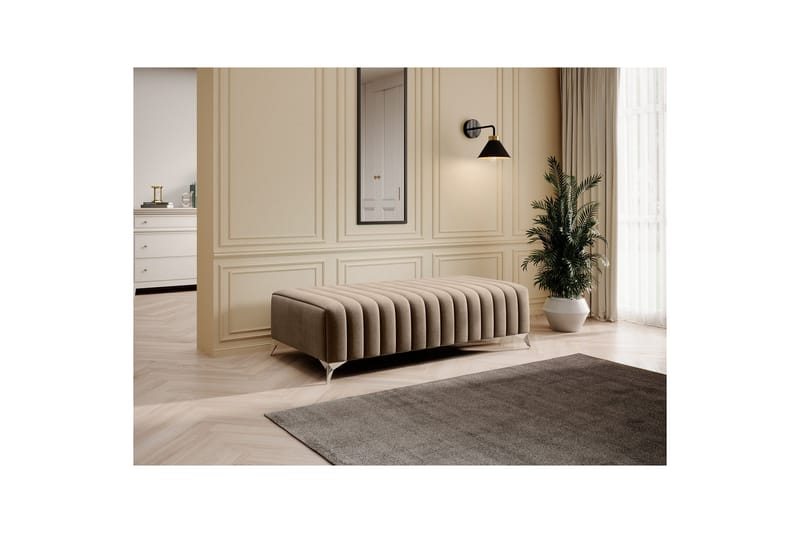 Laurece Fotskammel 132 cm - Beige - Møbler - Stoler - Krakk - Fotskammel